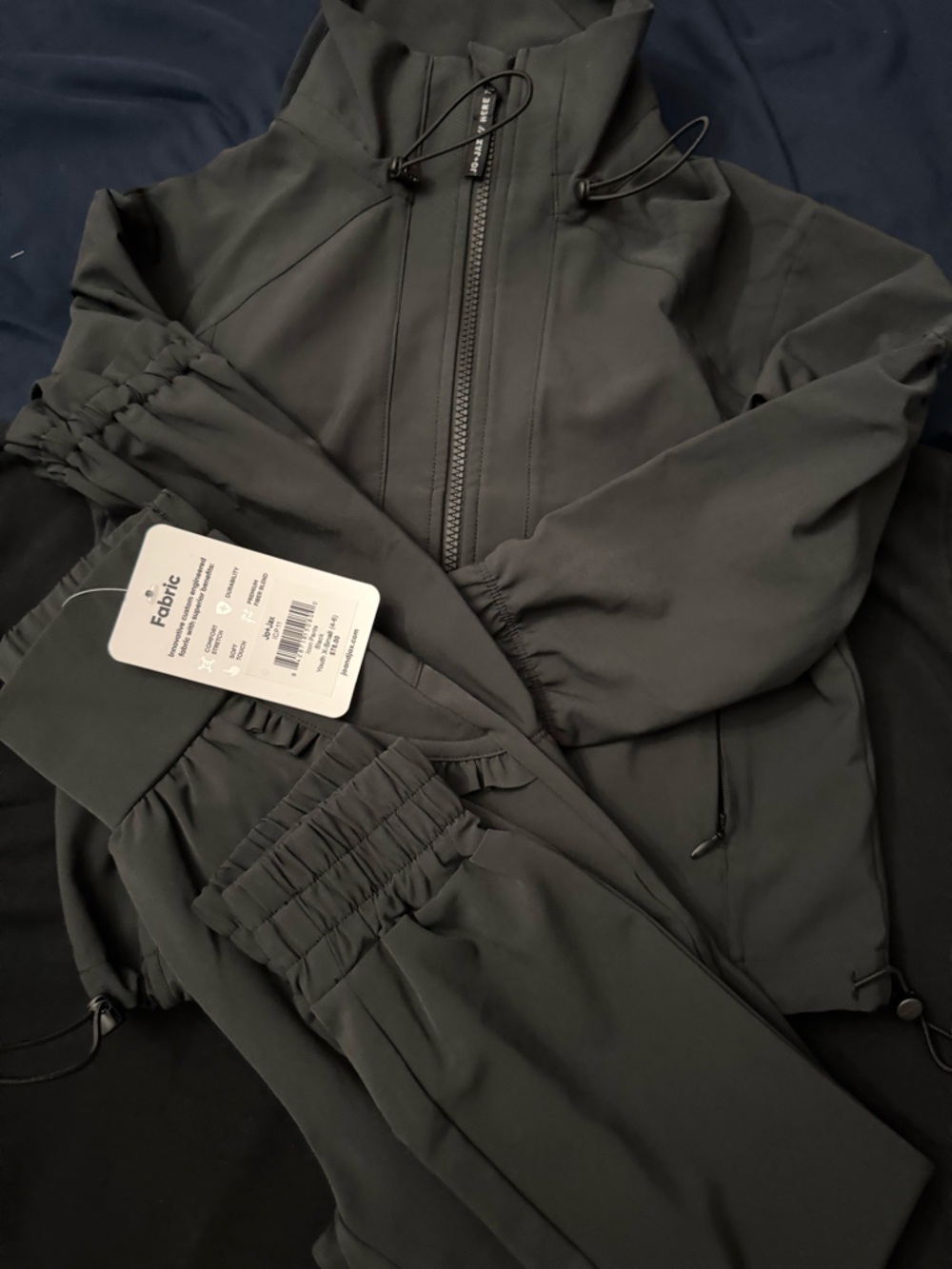 Jo & Jax Kids Matching Set - Black Jacket & Pants set. YXS (4-6)